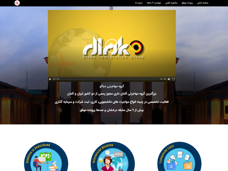 طراحی سایت گروه دیاکو