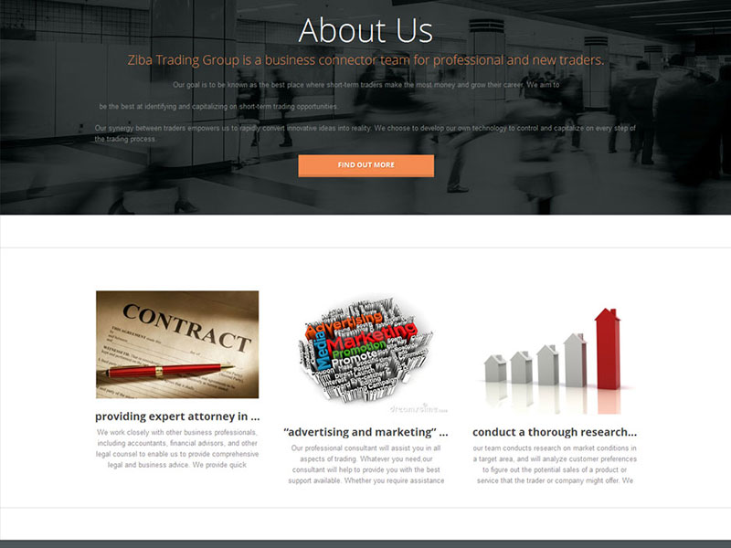 طراحی سایت تجاری زیبا تریدینگ
